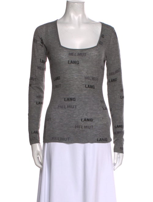 Helmut Lang Wool Graphic Print Sweater