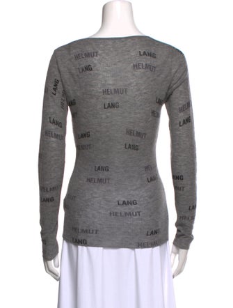 Helmut Lang Wool Graphic Print Sweater