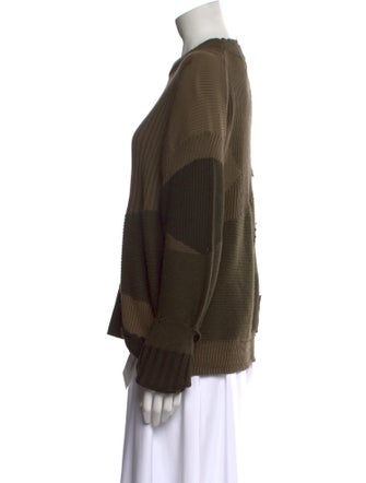 Helmut Lang Striped Mock Neck Sweater