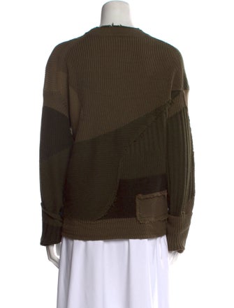 Helmut Lang Striped Mock Neck Sweater