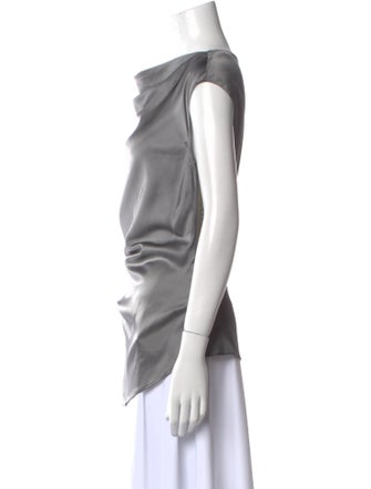 Helmut Lang Silk Cowl Neck Top