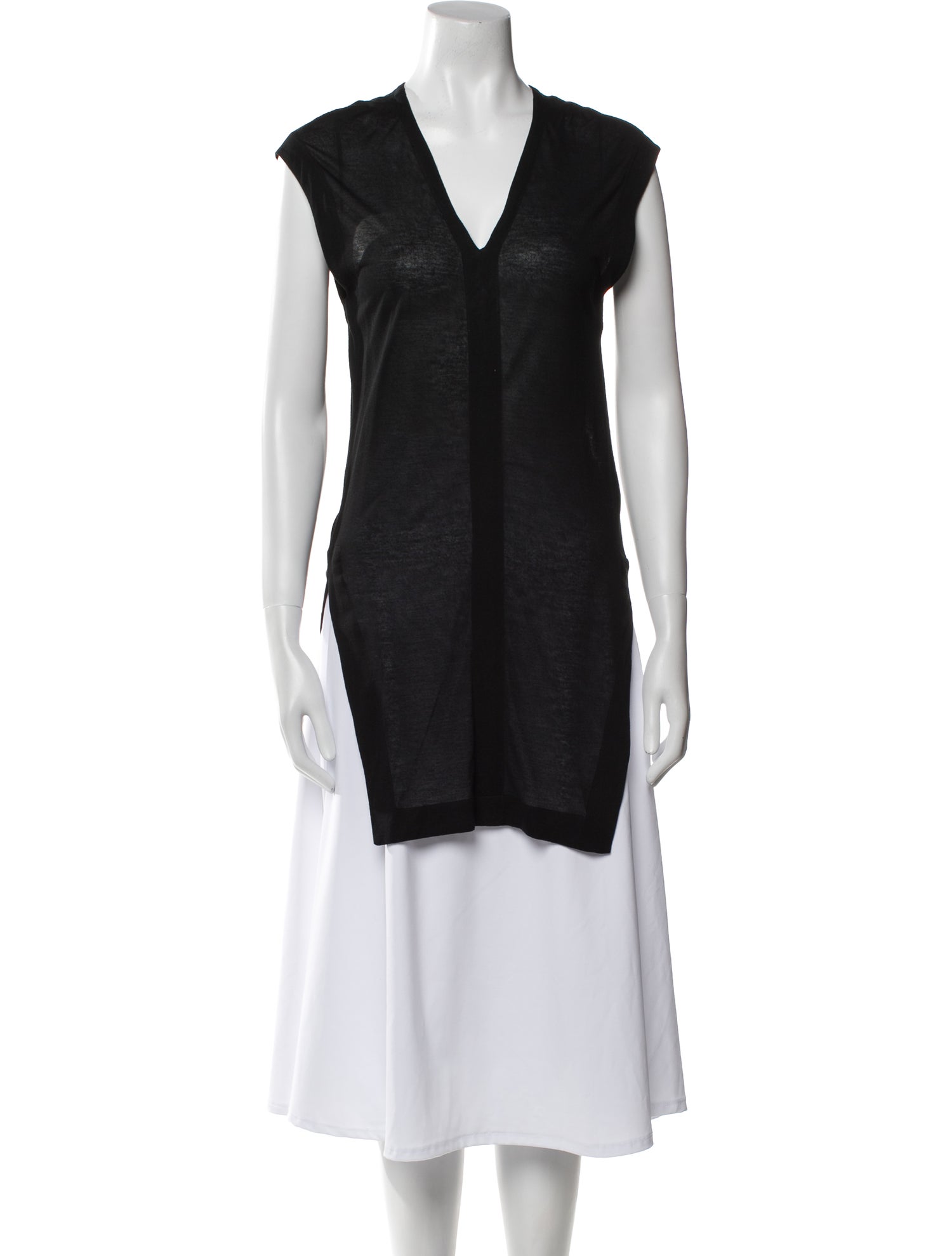 Helmut Lang V-Neck Sleeveless Tunic