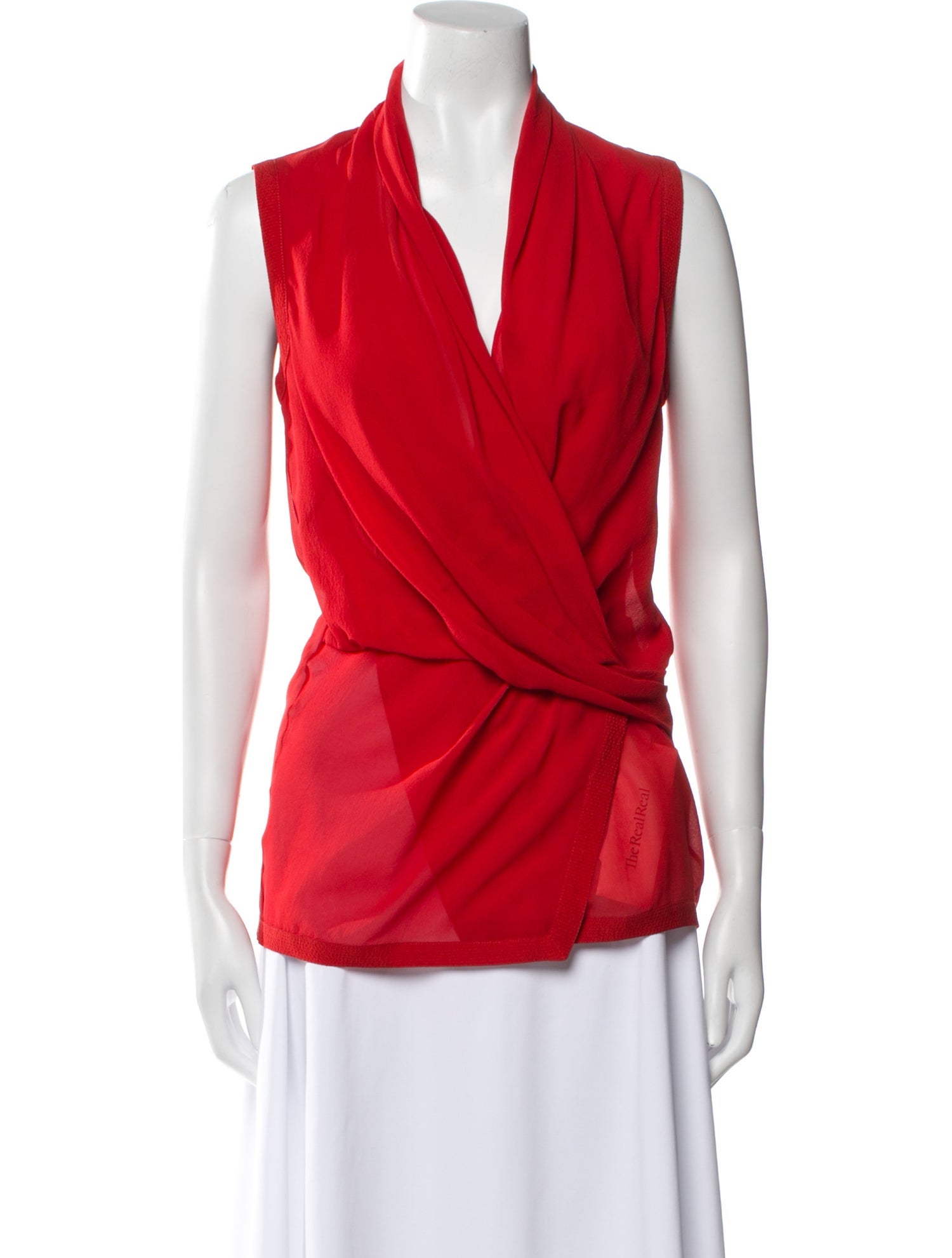 Helmut Lang Silk V-Neck Blouse