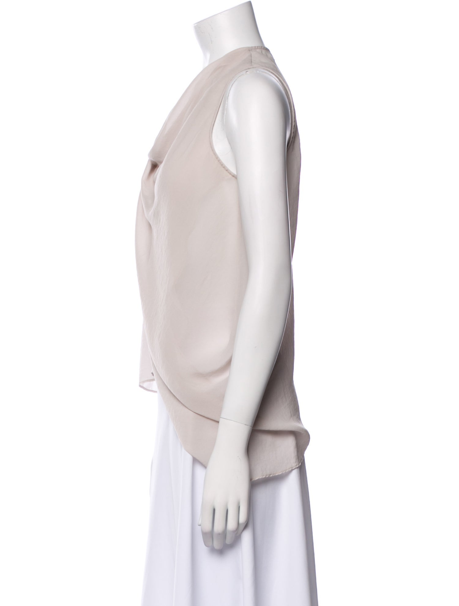 Helmut Lang Cowl Neck Sleeveless Crop Top