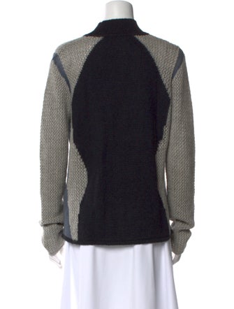 Helmut Lang Alpaca Colorblock Pattern Sweater