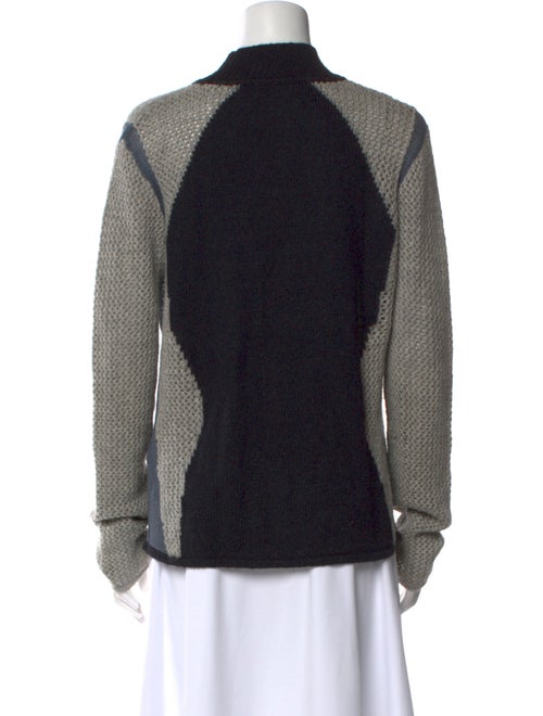 Helmut Lang Alpaca Colorblock Pattern Sweater