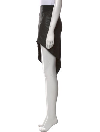 Helmut Lang Leather Knee-Length Skirt