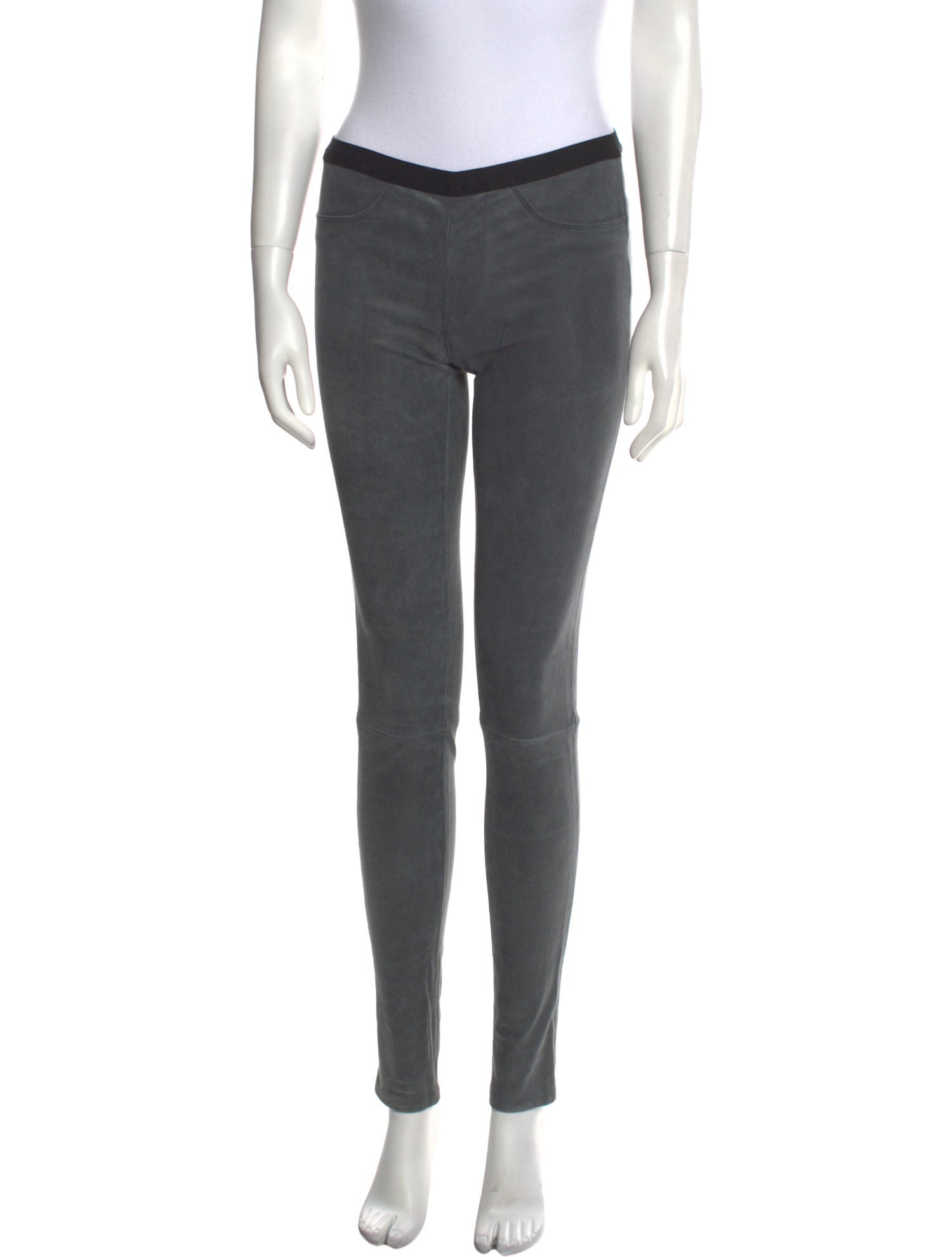 Helmut Lang Lamb Leather Skinny Leg Pants