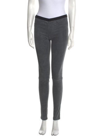 Helmut Lang Lamb Leather Skinny Leg Pants