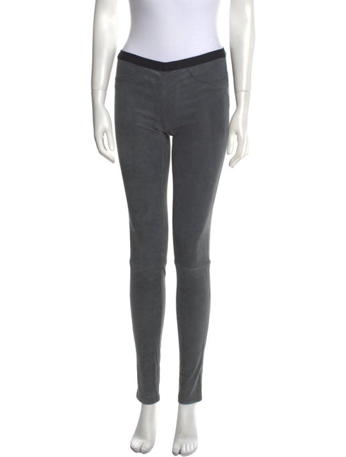 Helmut Lang Lamb Leather Skinny Leg Pants