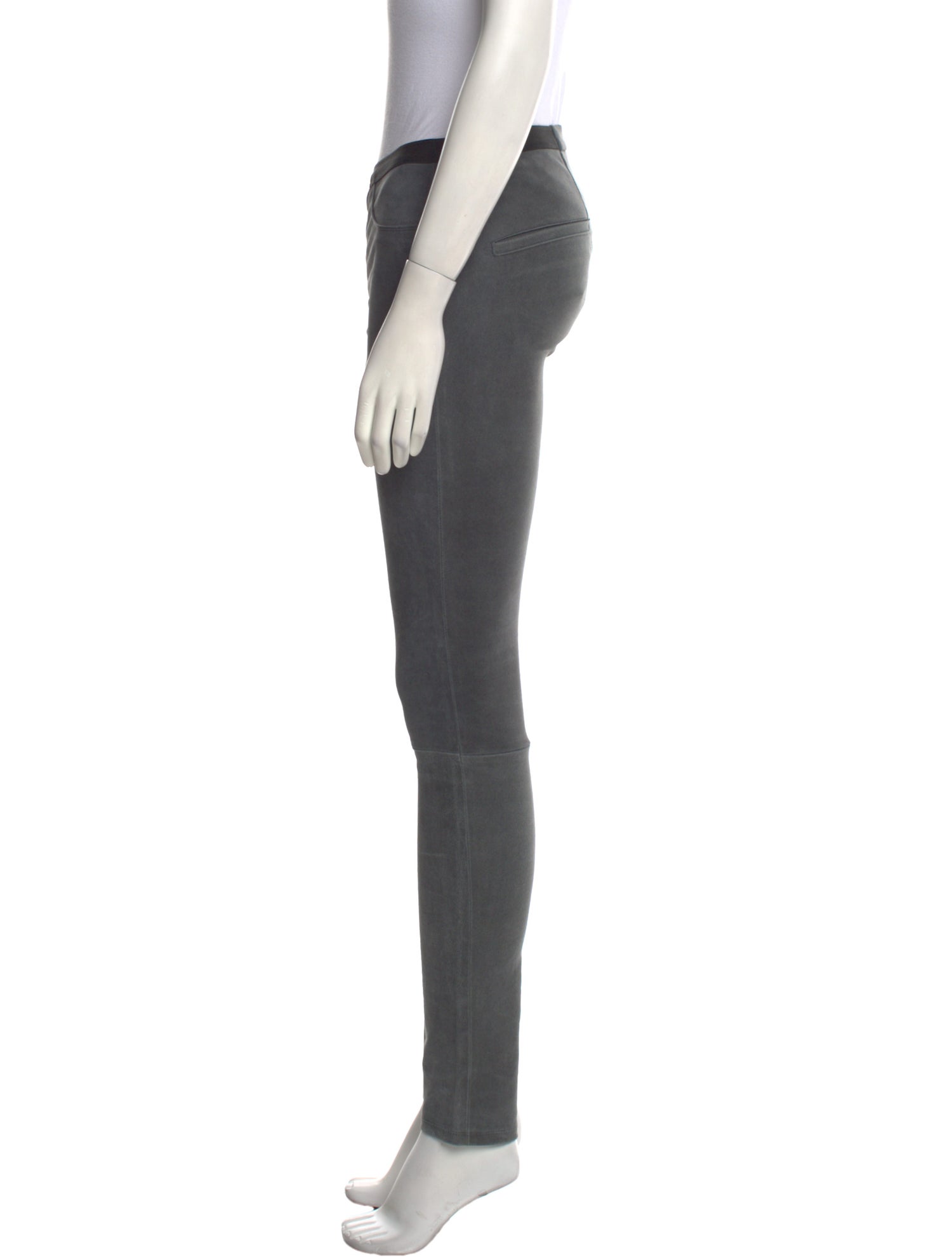 Helmut Lang Lamb Leather Skinny Leg Pants