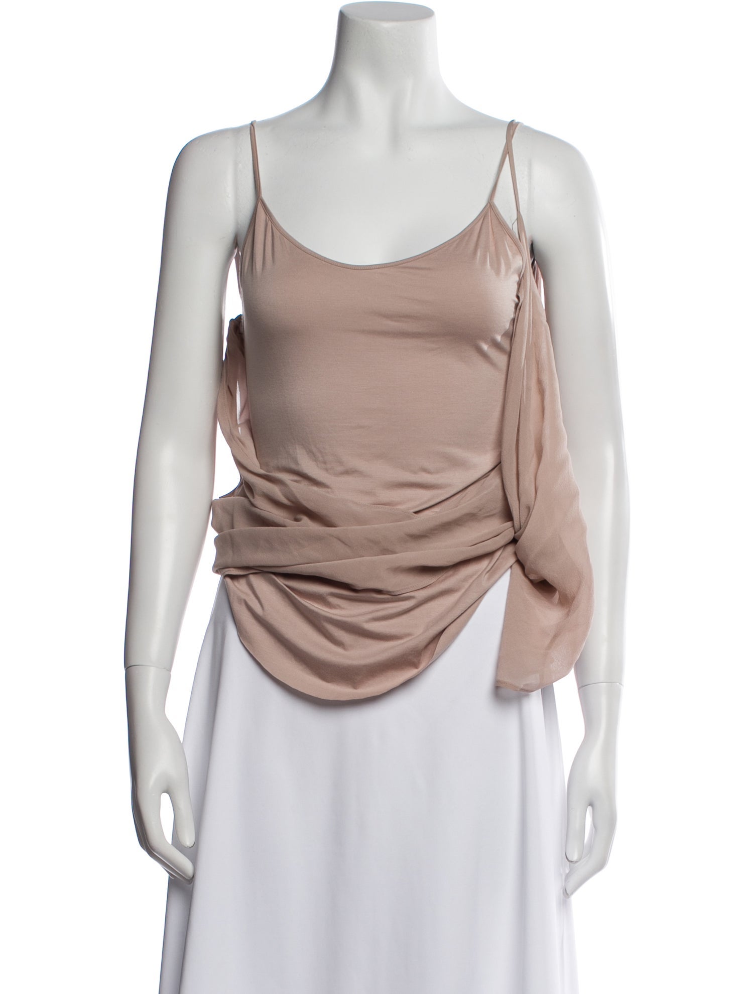 Helmut Lang Silk Scoop Neck Top