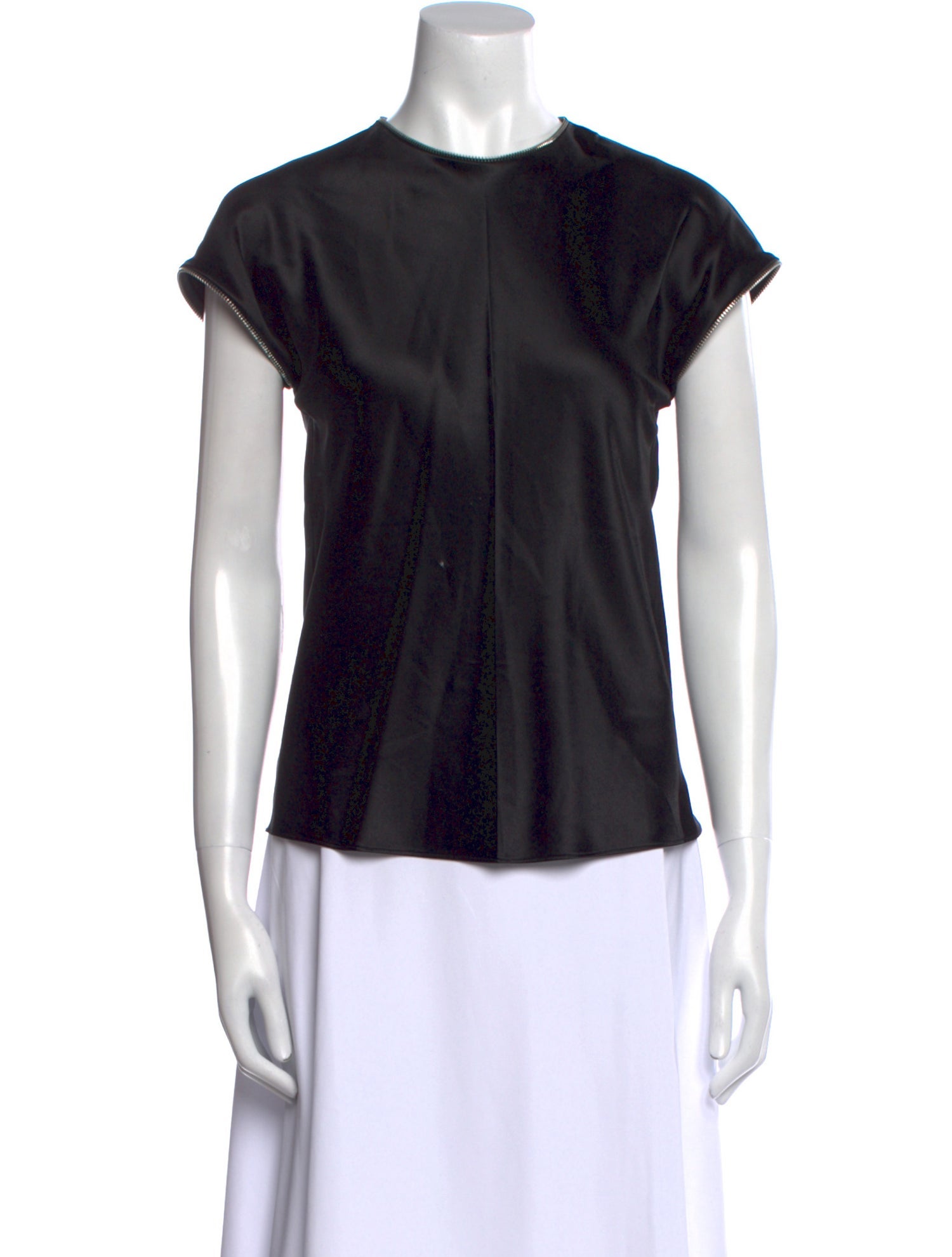 Helmut Lang Silk Crew Neck T-Shirt