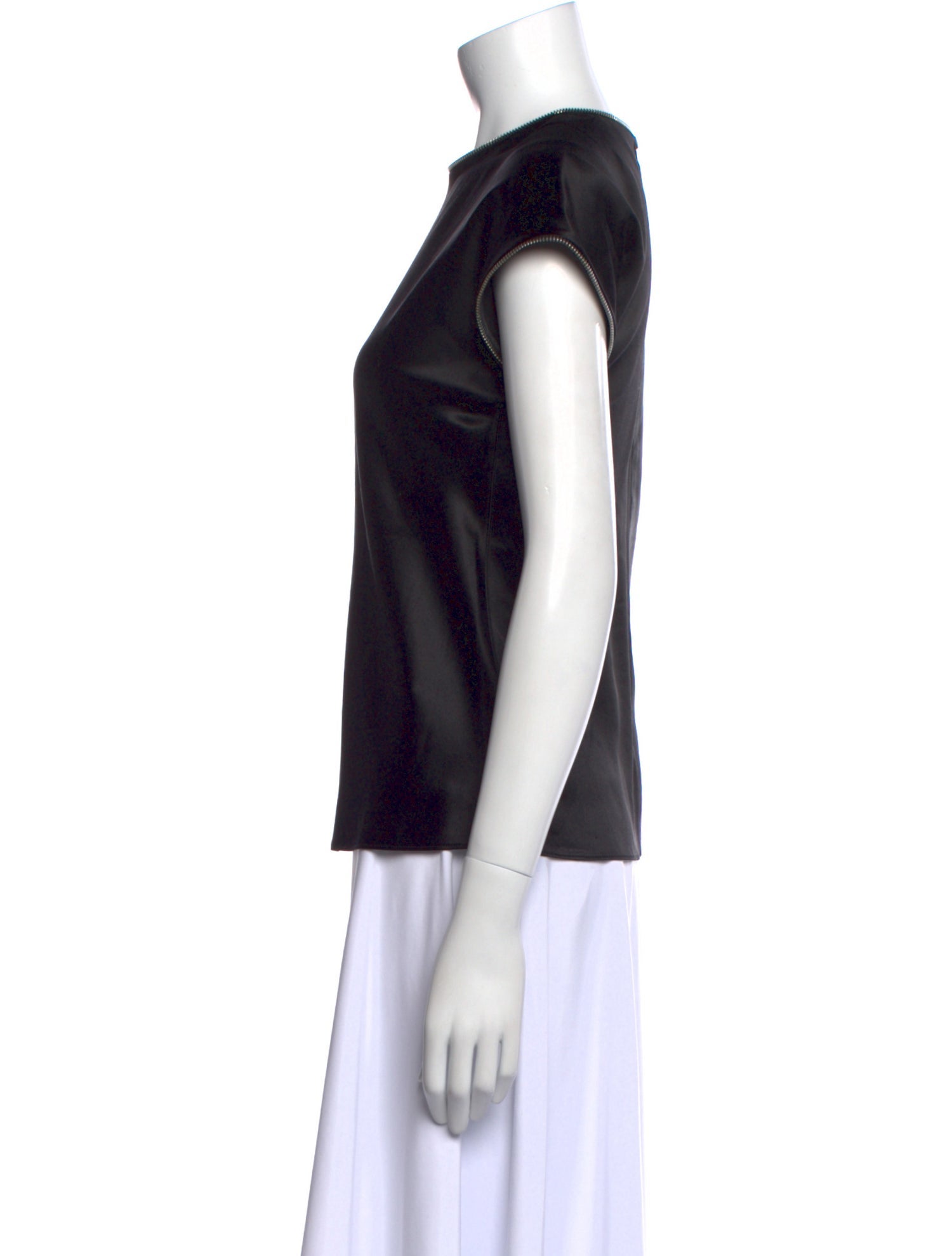 Helmut Lang Silk Crew Neck T-Shirt