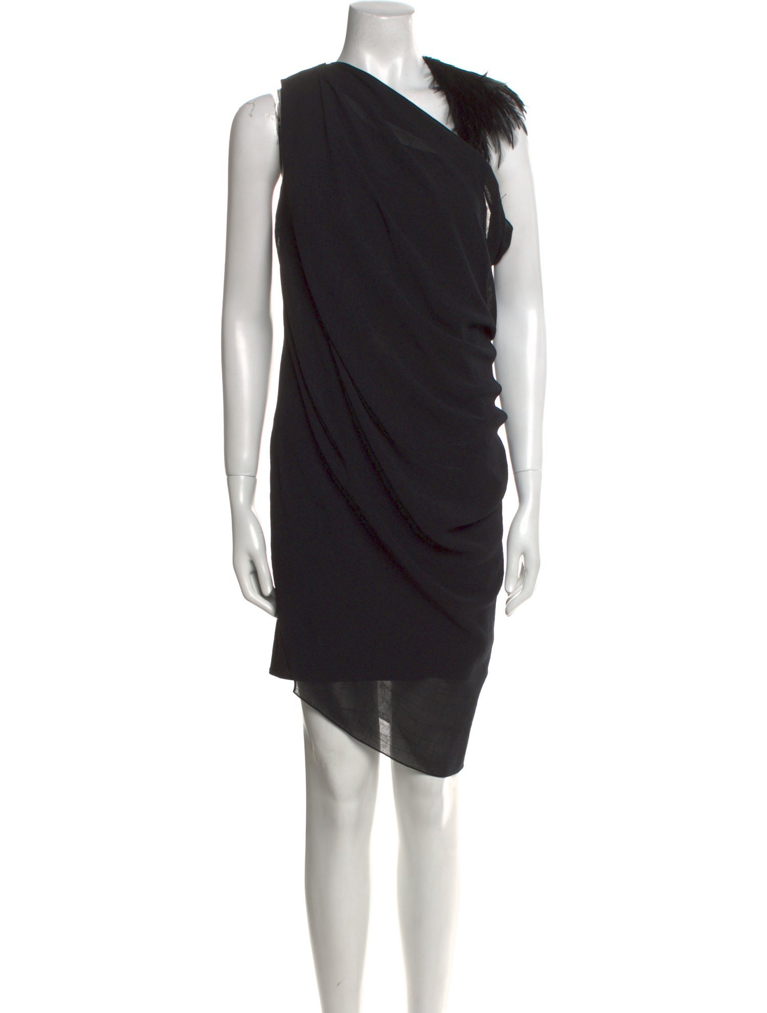Helmut Lang One-Shoulder Knee-Length Dress