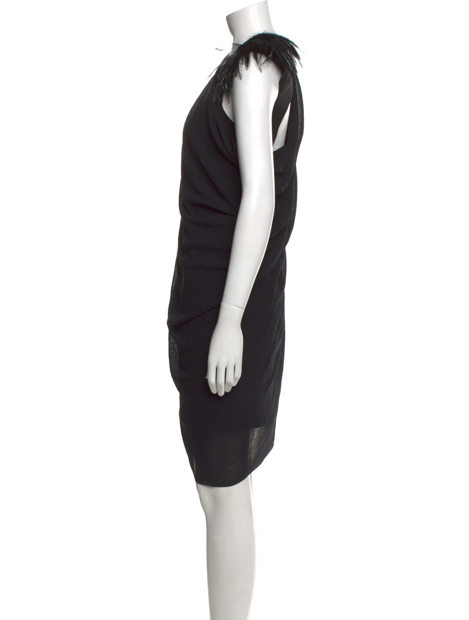 Helmut Lang One-Shoulder Knee-Length Dress