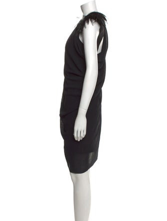 Helmut Lang One-Shoulder Knee-Length Dress
