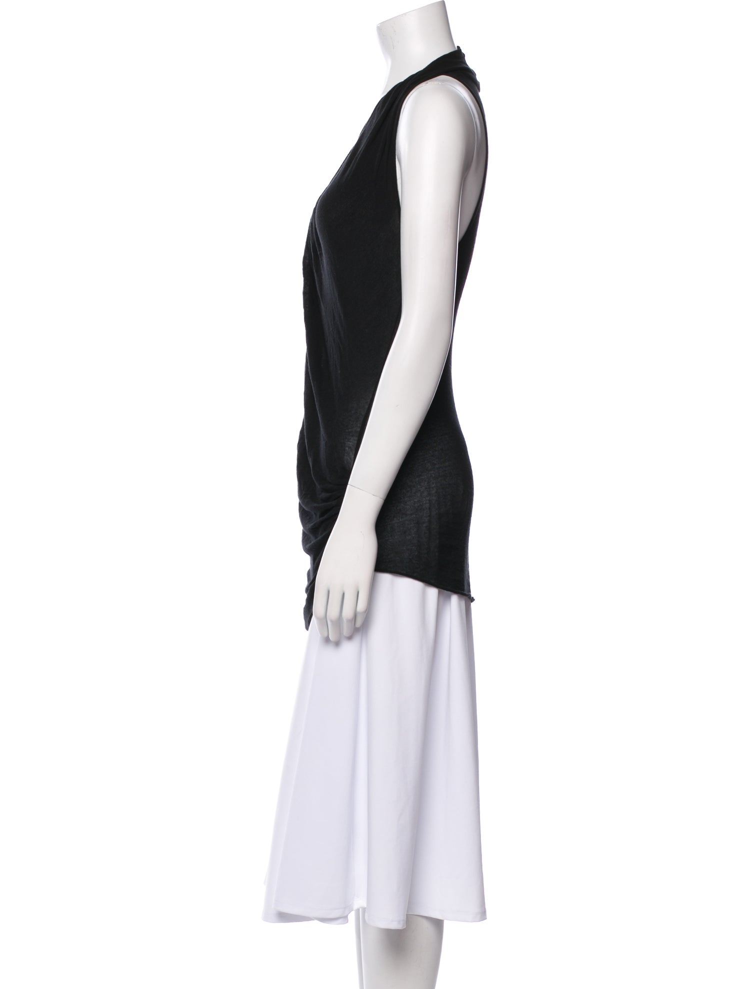 Helmut Lang Cowl Neck Sleeveless Tunic