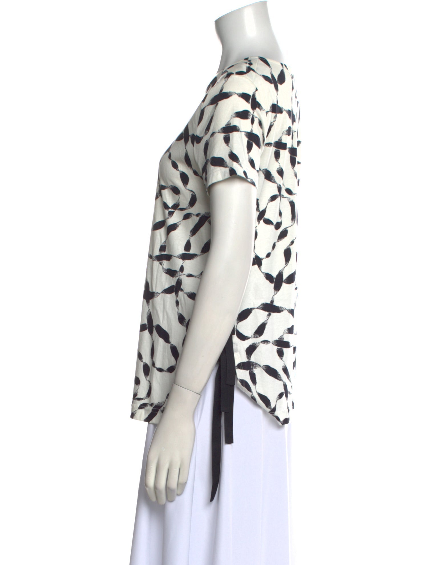 Helmut Lang Printed Bateau Neckline T-Shirt