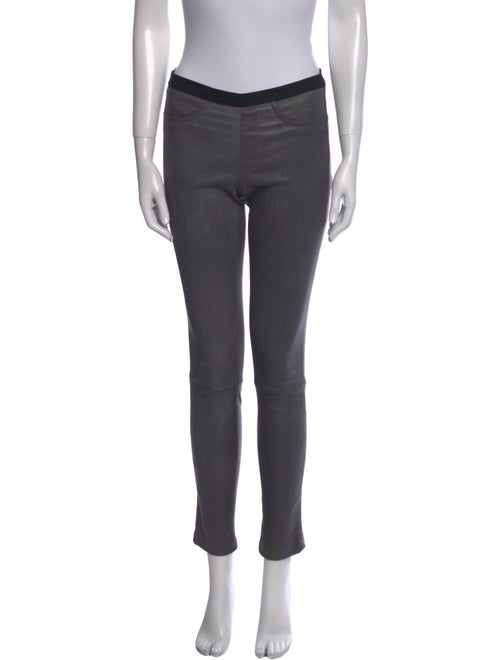Helmut Lang Lamb Leather Skinny Leg Pants