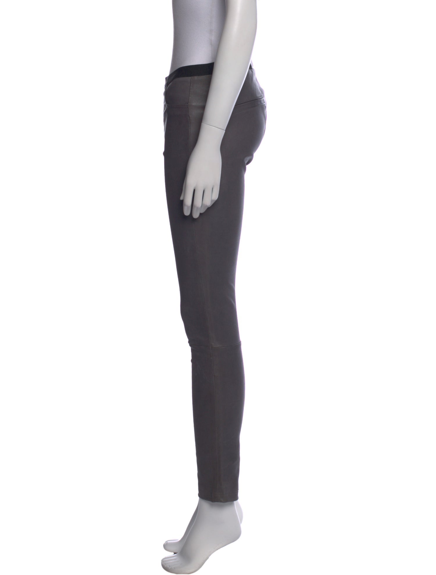 Helmut Lang Lamb Leather Skinny Leg Pants