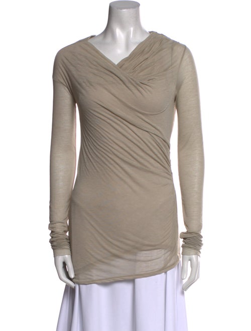 Helmut Lang Cowl Neck Long Sleeve Top