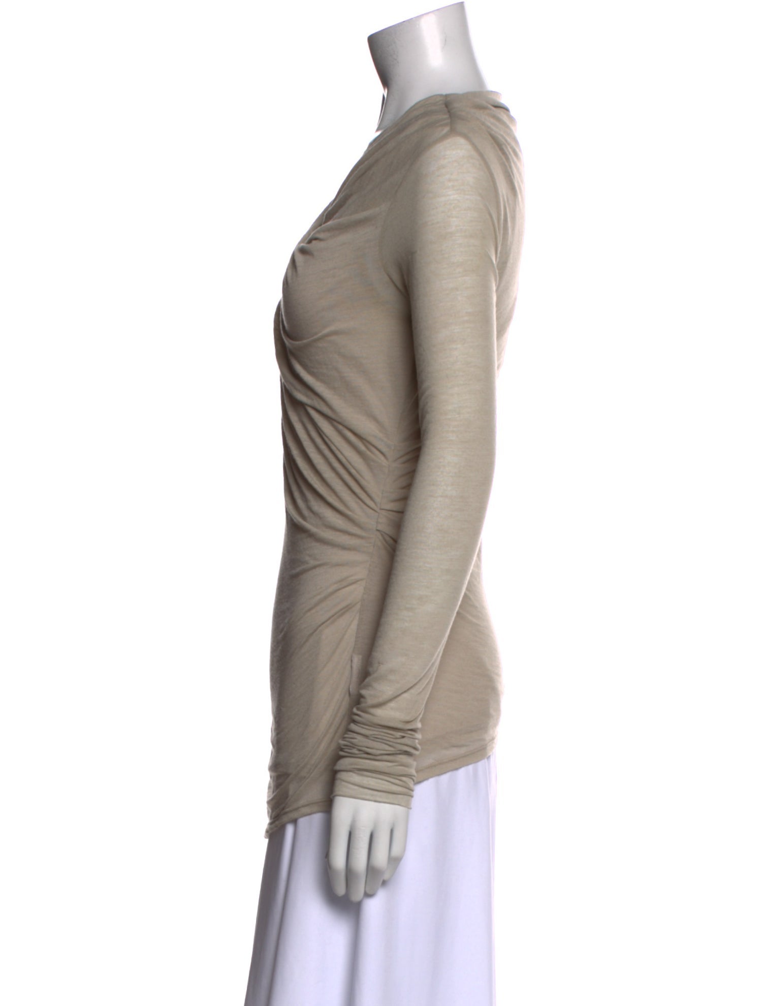 Helmut Lang Cowl Neck Long Sleeve Top