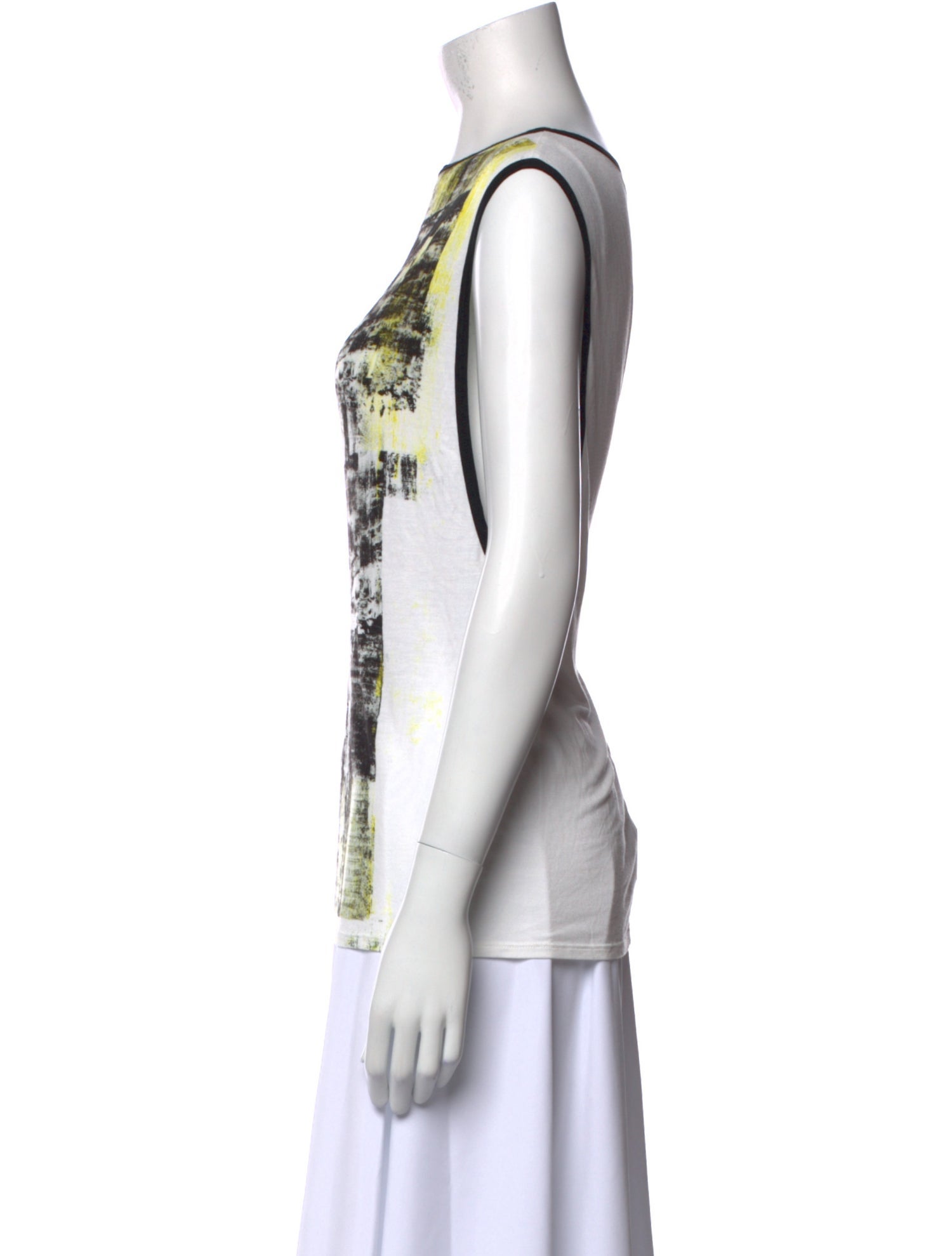 Helmut Lang Graphic Print Bateau Neckline T-Shirt