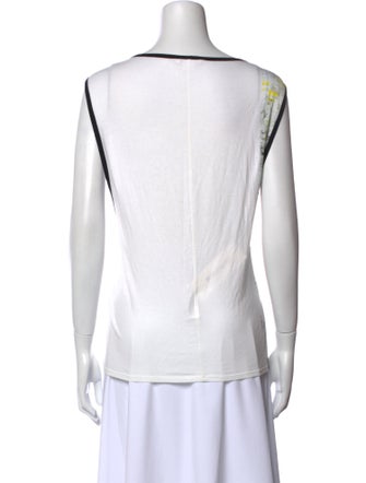 Helmut Lang Graphic Print Bateau Neckline T-Shirt