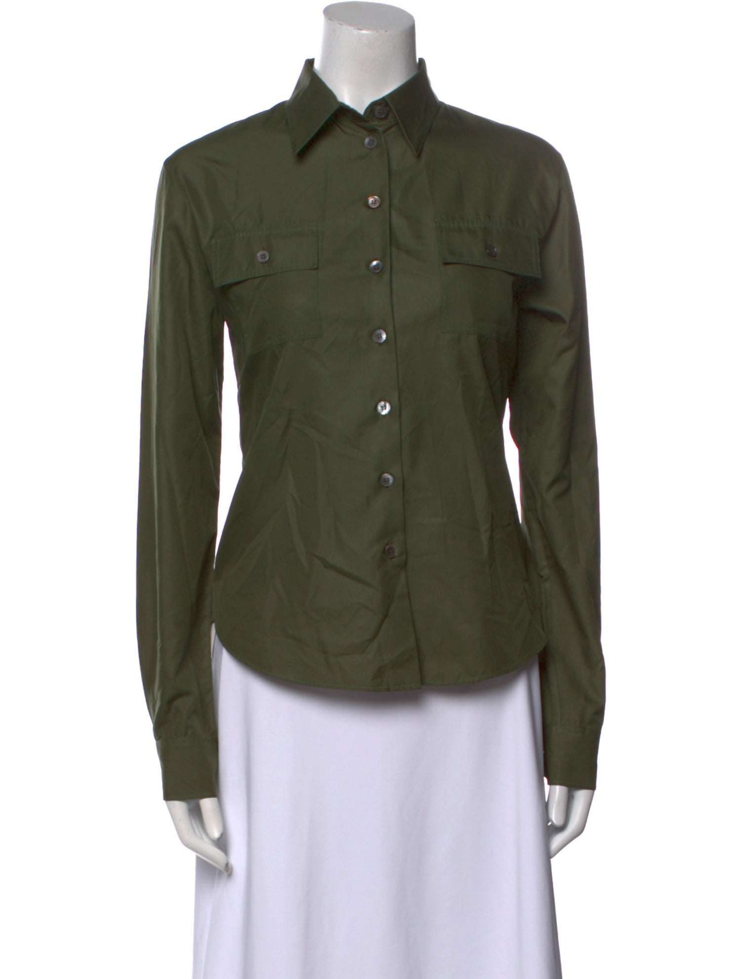 Helmut Lang Long Sleeve Button-Up Top