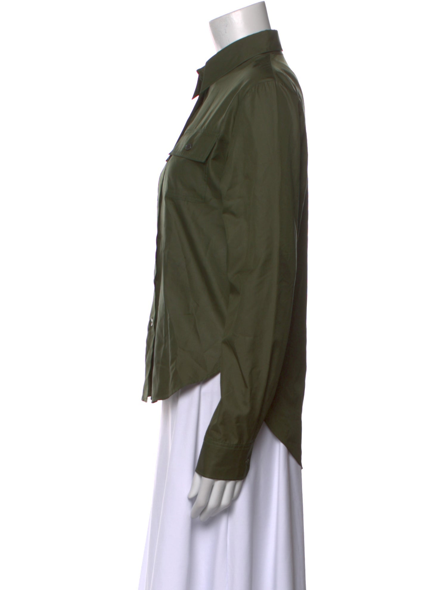 Helmut Lang Long Sleeve Button-Up Top