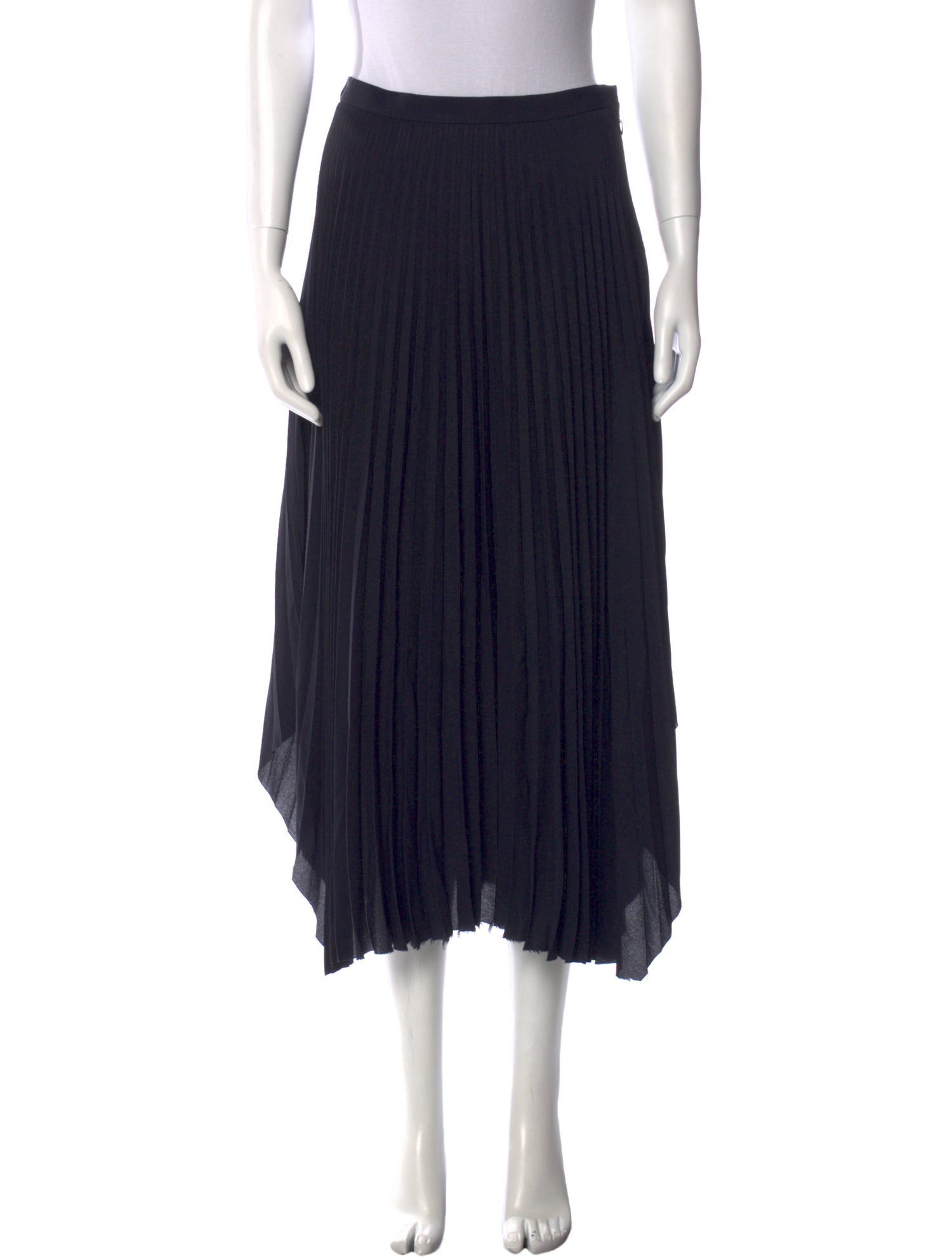 Helmut Lang Pleated Accents Midi Length Skirt