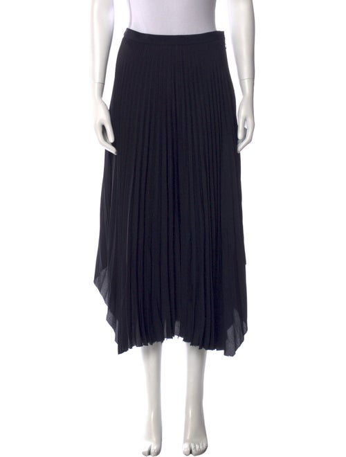 Helmut Lang Pleated Accents Midi Length Skirt