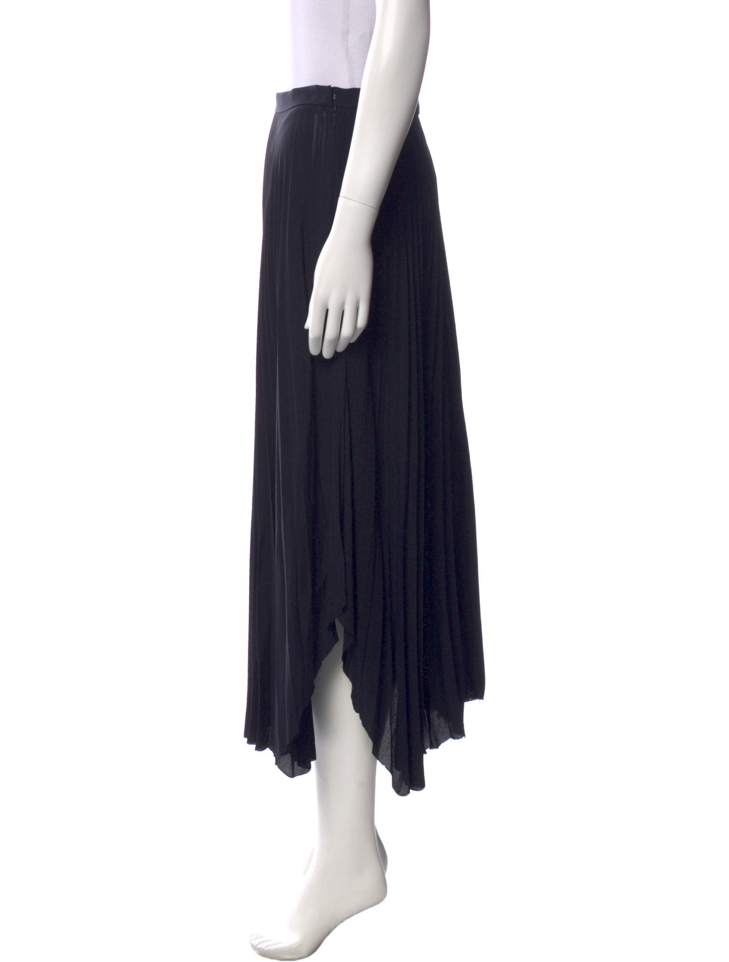 Helmut Lang Pleated Accents Midi Length Skirt