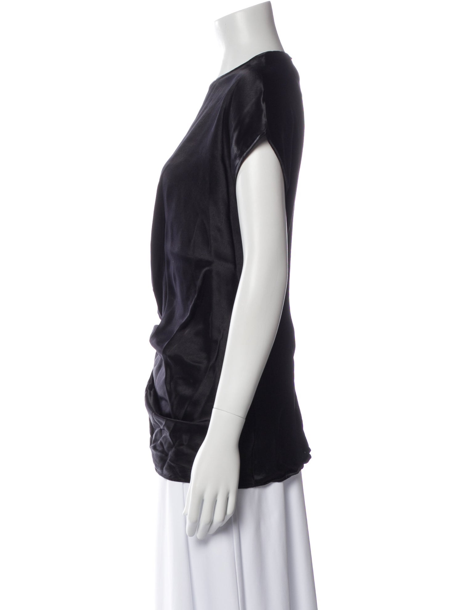 Helmut Lang Crew Neck Short Sleeve Blouse
