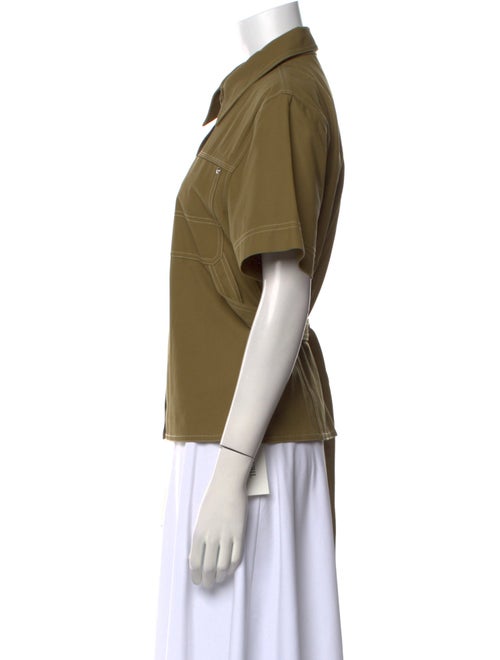 Helmut Lang Short Sleeve Button-Up Top