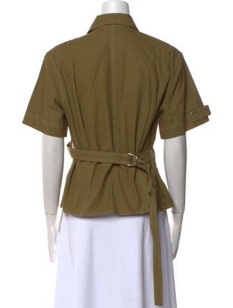 Helmut Lang Short Sleeve Button-Up Top