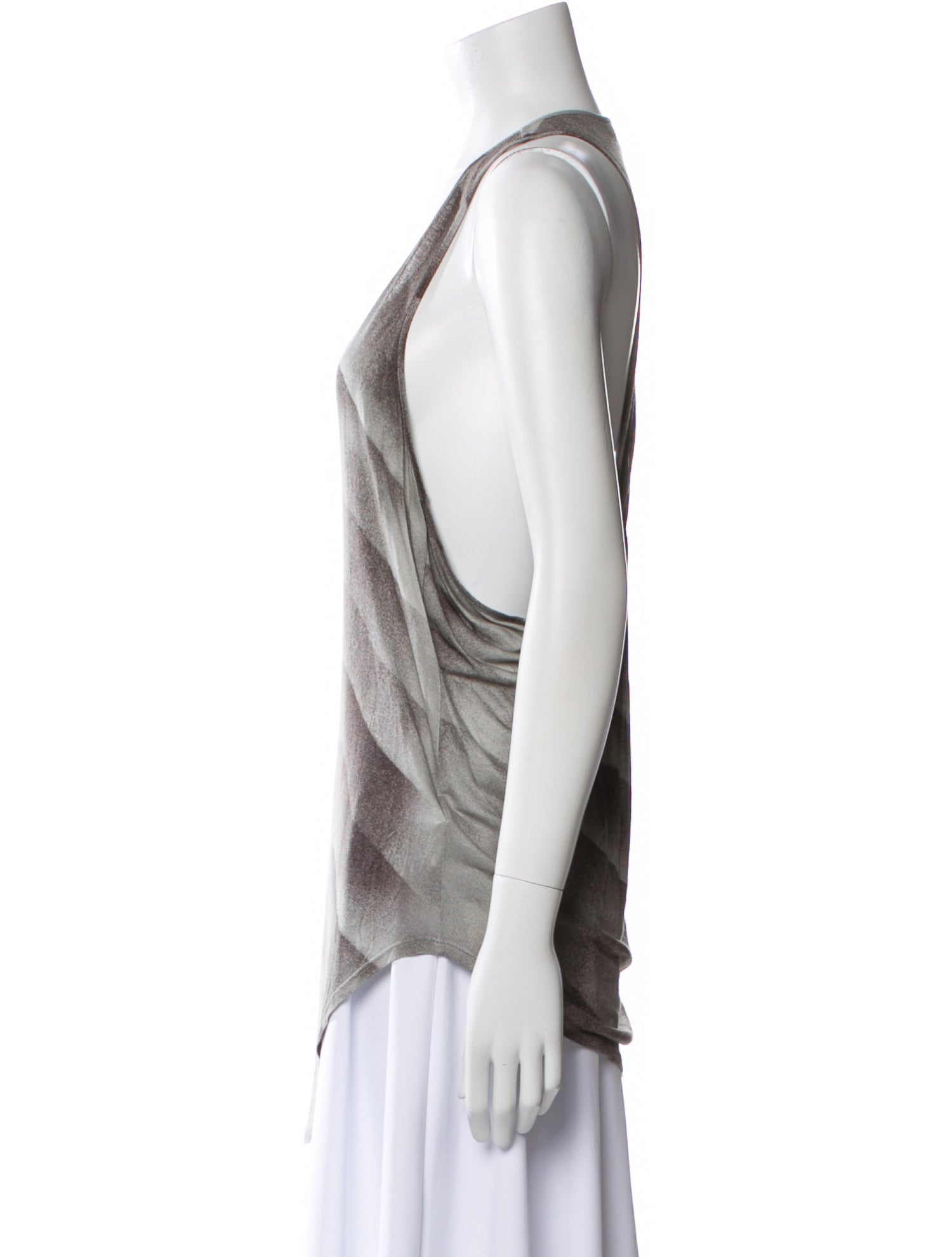 Helmut Lang Printed V-Neck Top