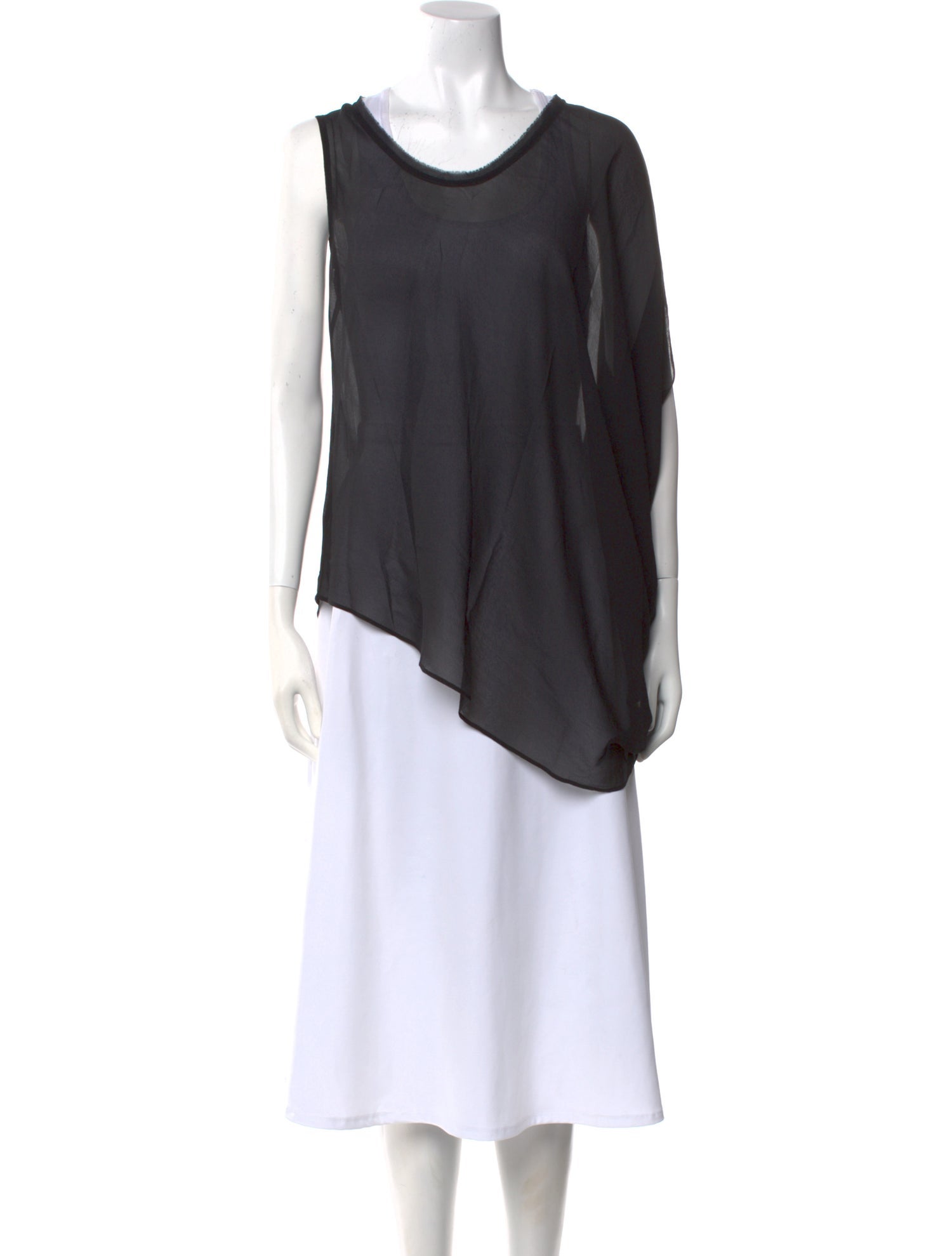 Helmut Lang Scoop Neck Sleeveless Tunic