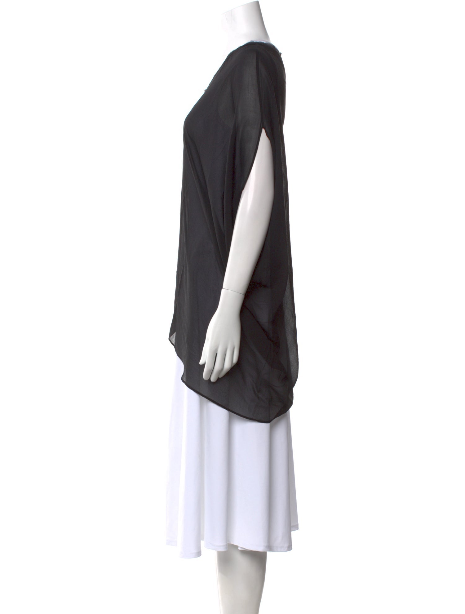 Helmut Lang Scoop Neck Sleeveless Tunic