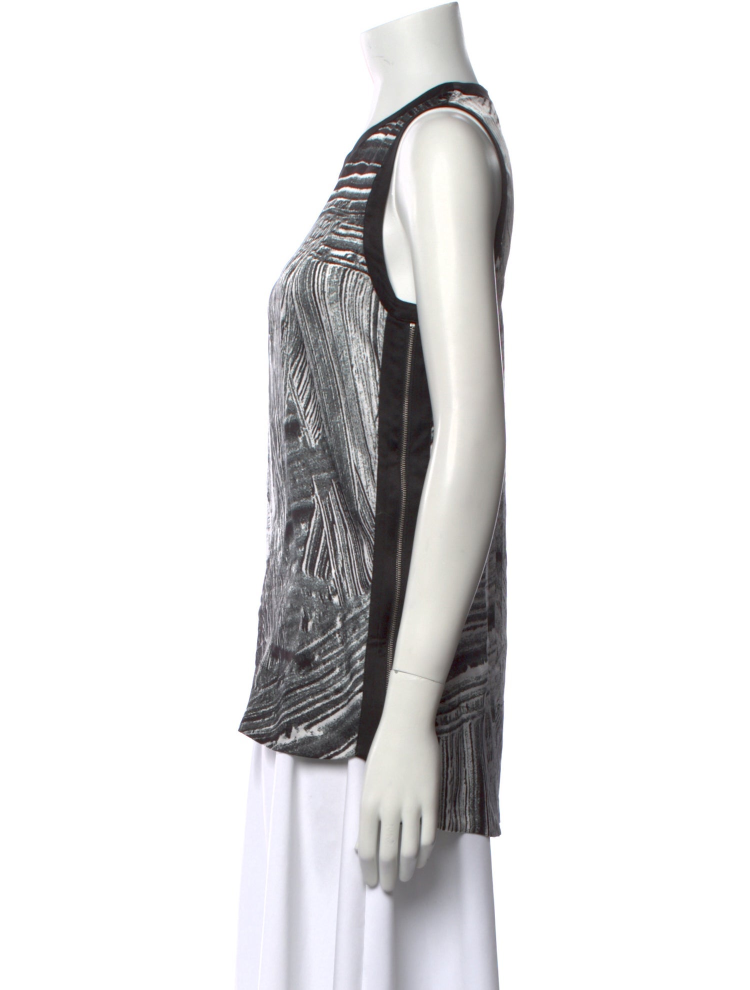 Helmut Lang Silk Printed Top