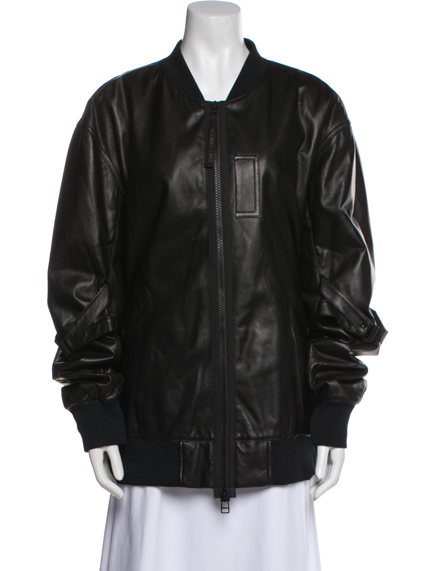 Helmut Lang Lamb Leather Bomber Jacket