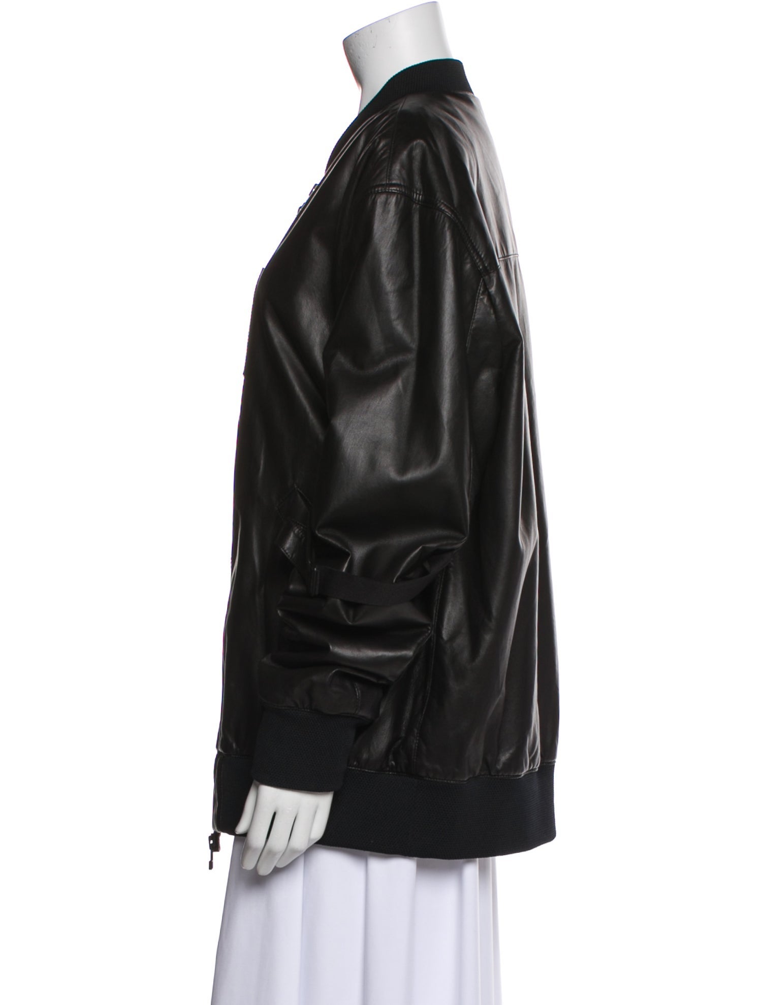 Helmut Lang Lamb Leather Bomber Jacket