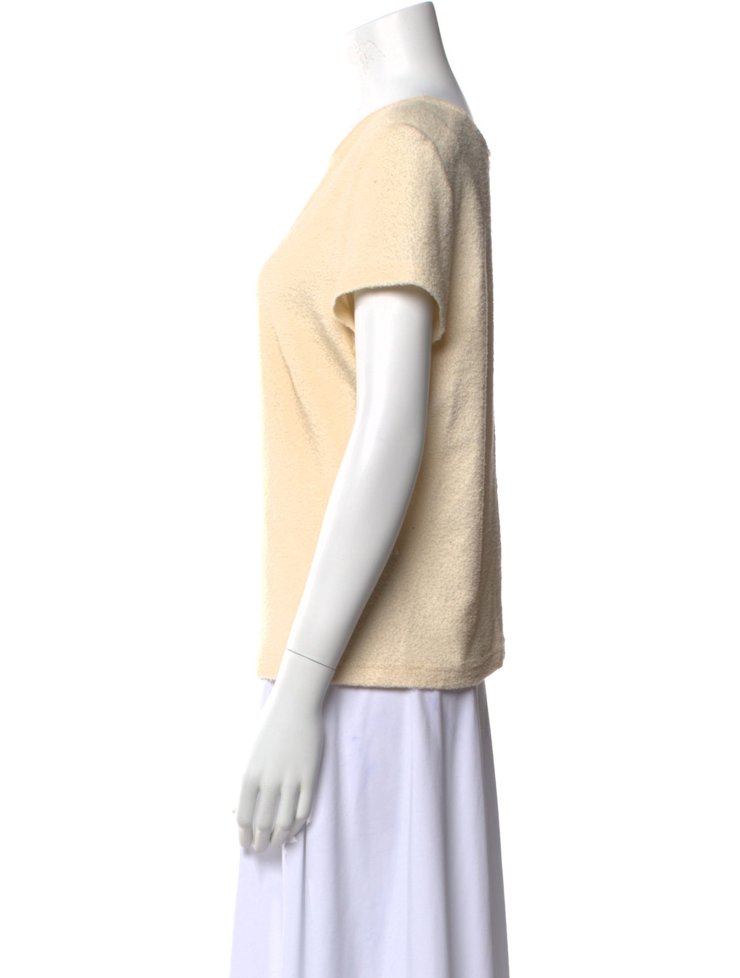 Helmut Lang Bateau Neckline Short Sleeve T-Shirt