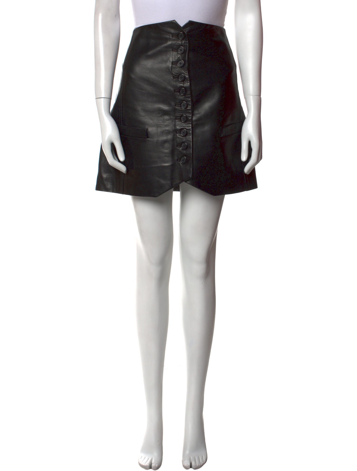 Helmut Lang Lamb Leather Mini Skirt