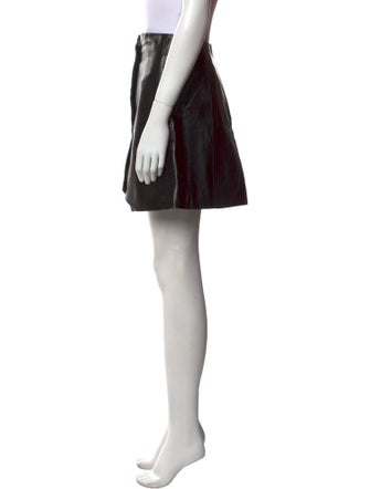 Helmut Lang Lamb Leather Mini Skirt