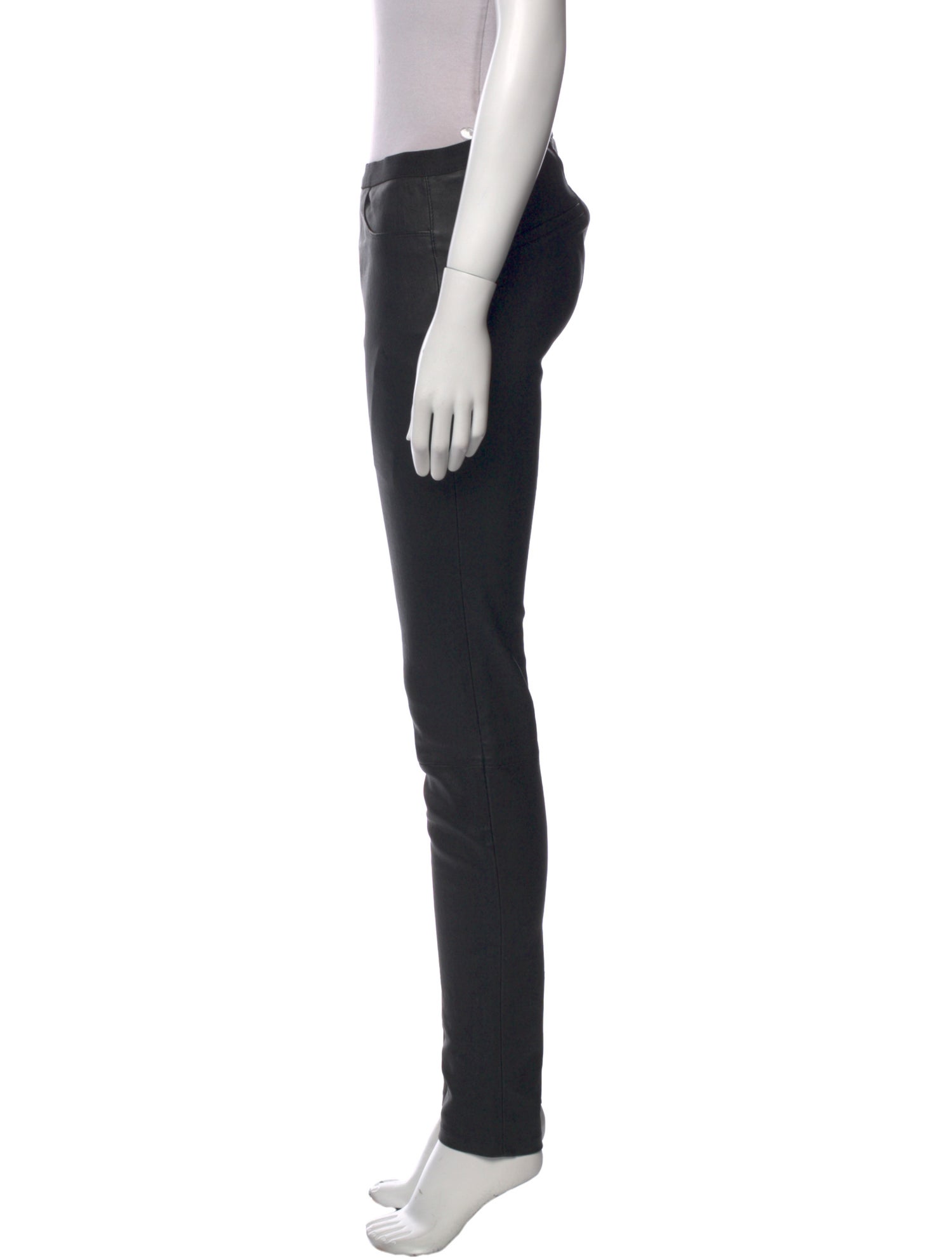 Helmut Lang Lamb Leather Skinny Leg Pants