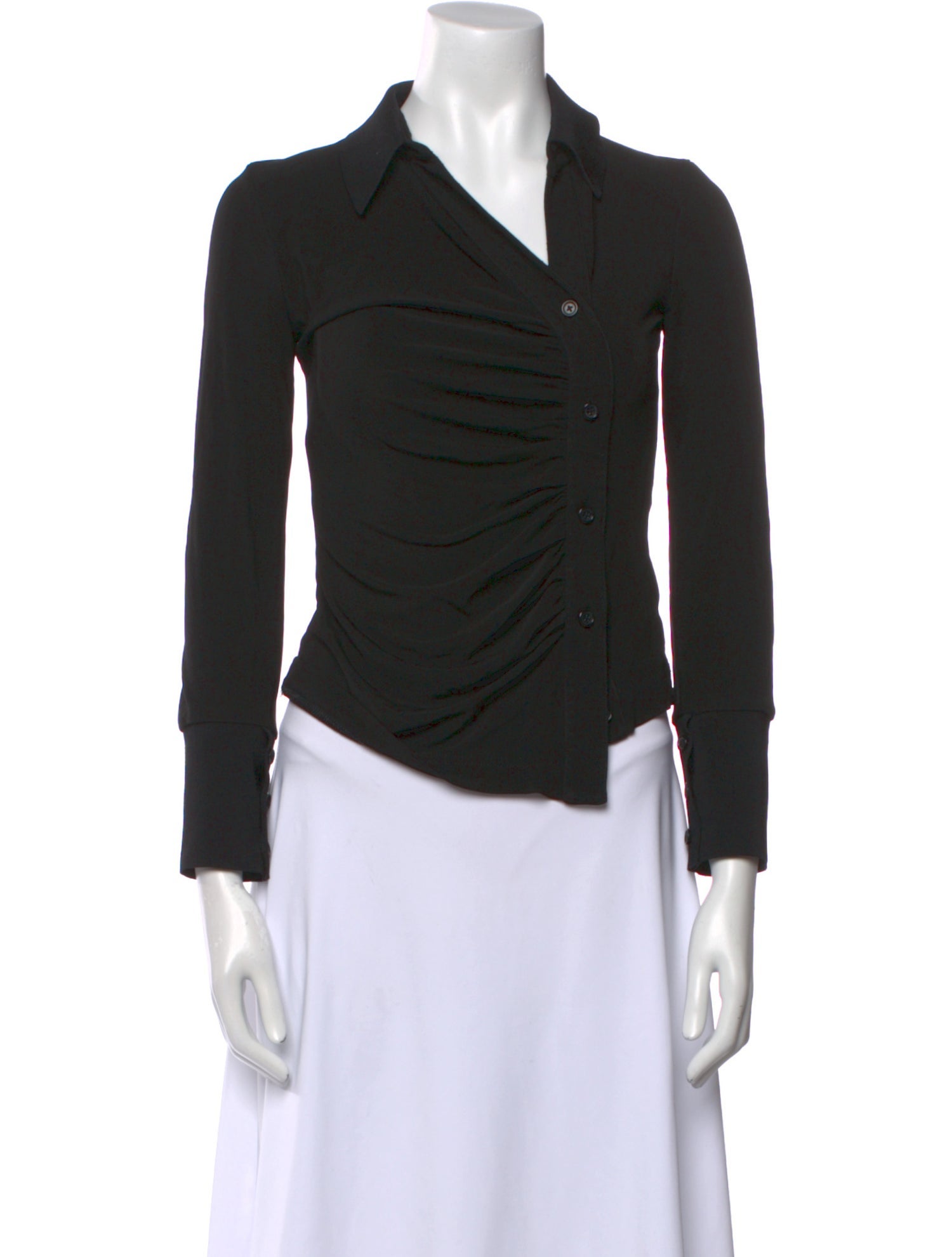 Helmut Lang V-Neck Long Sleeve Top