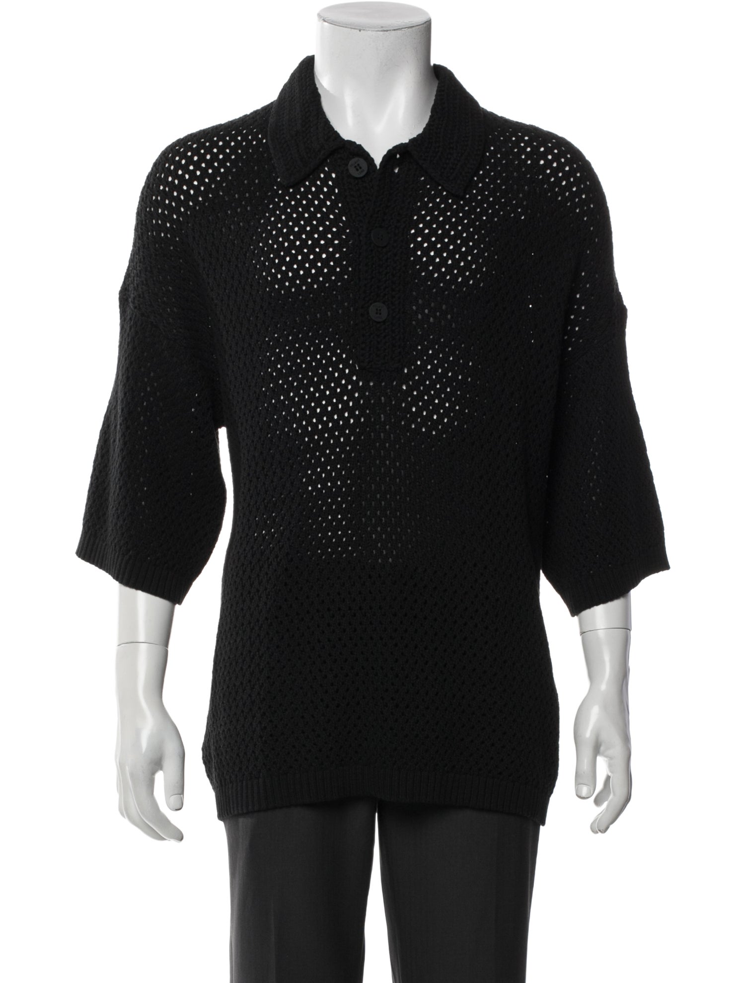 Helmut Lang Collar Long Sleeve Polo Sweater w/ Tags