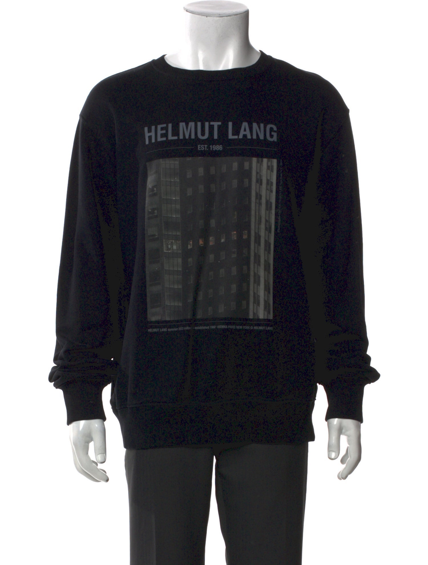 Helmut Lang Graphic Print Crew Neck Sweatshirt